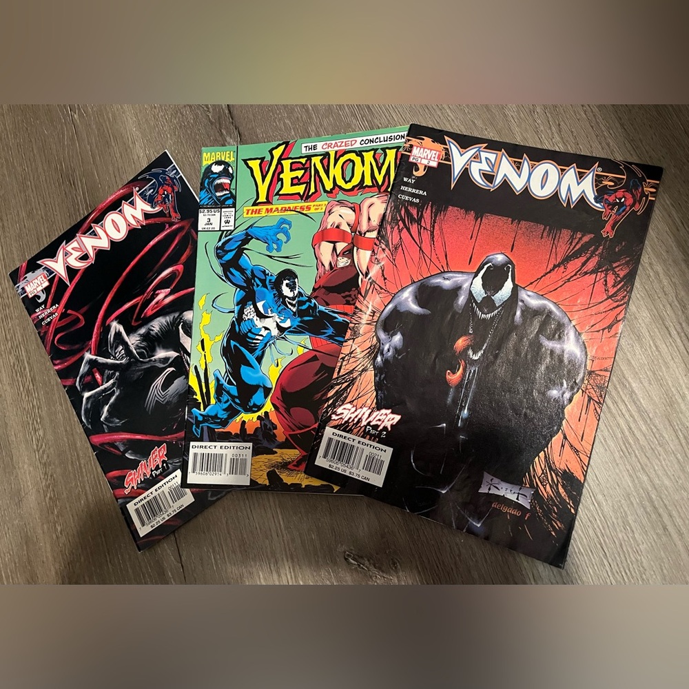 Marvel Venom Comic Book Trio -
